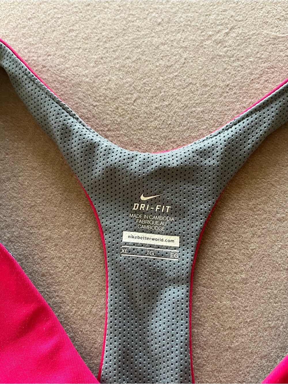 Nike Hot Pink Racerback Performance Tank With built-in bra - Picture 3 of 5